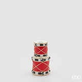edg enzo de gasperi edg enzo de gasperi portacandela tamburo natale h 15 cm d 8 cm white black ean 8059824531148