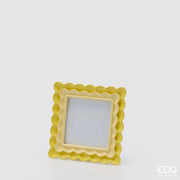 Cadre photo carré EDG Enzo De Gasperi à volants, H 15 cm x L 15 cm, jaune