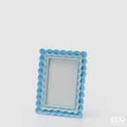 Cadre photo rectangulaire EDG Enzo De Gasperi à volants, H 20 cm x L 15 cm, bleu