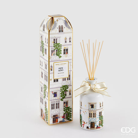 edg enzo de gasperi edg enzo de gasperi profumatore bottiglia di natale rue de rivoli 200 ml h 135 cm black pepper bianco ean 8059824556493