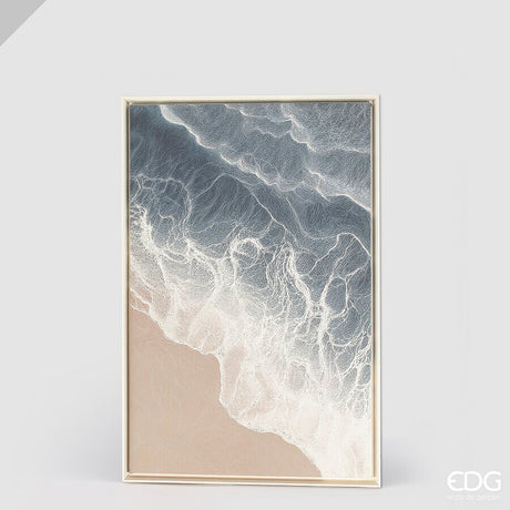 edg enzo de gasperi edg enzo de gasperi quadro abstract rettangolare beach onde 120 x 80 cm colore acqua decorazione parete design moderno casa ean 8059824670939