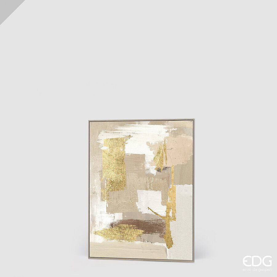edg enzo de gasperi edg enzo de gasperi quadro abstract rettangolare the gold 60 x 45 cm decorazione parete design moderno casa ean 8059824671028