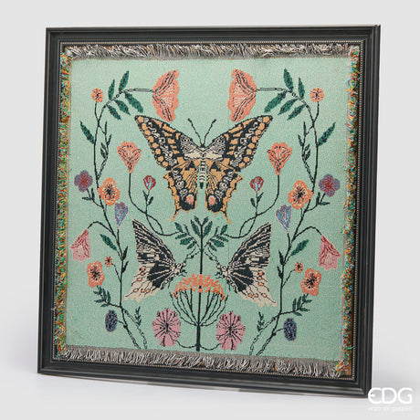 edg enzo de gasperi edg enzo de gasperi quadro farfalle quadrato 96 x 96 cm multicolor decorazione parete design moderno casa ean 8059824621023