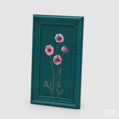 edg enzo de gasperi edg enzo de gasperi quadro rettangolare con fiori verde acqua 43 x 26 cm decorazione parete design moderno casa ean 8059824620989
