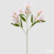 Branche de lys artificiel EDG Enzo De Gasperi H 67 cm Blanc Rose