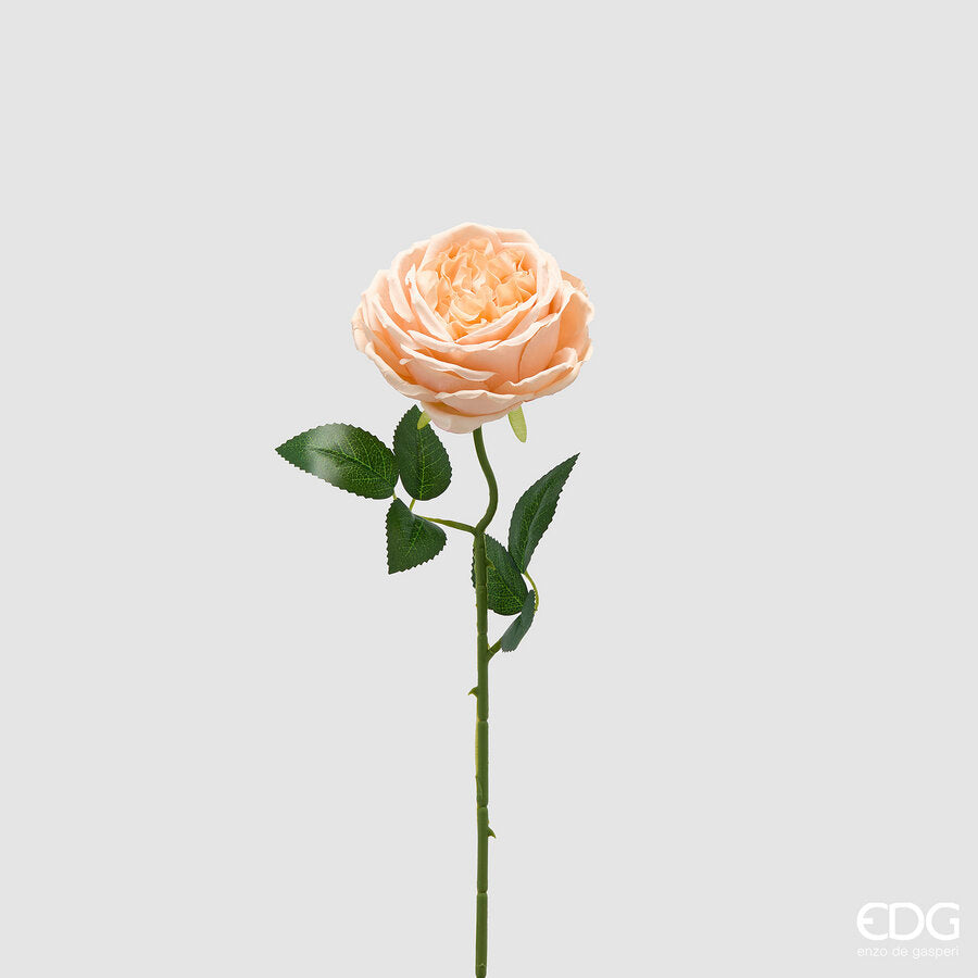 edg enzo de gasperi edg enzo de gasperi rosa ramo con foglie h 50 cm pianta artificiale colore salmone ean 8059824634160
