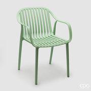 EDG Enzo De Gasperi Chaise Rayures Contract Vert Clair Plastique