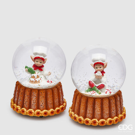 edg enzo de gasperi edg enzo de gasperi sfera acqua elfo di natale carillon ass h 14 cm d 10 cm multicolor ean 8059824368973