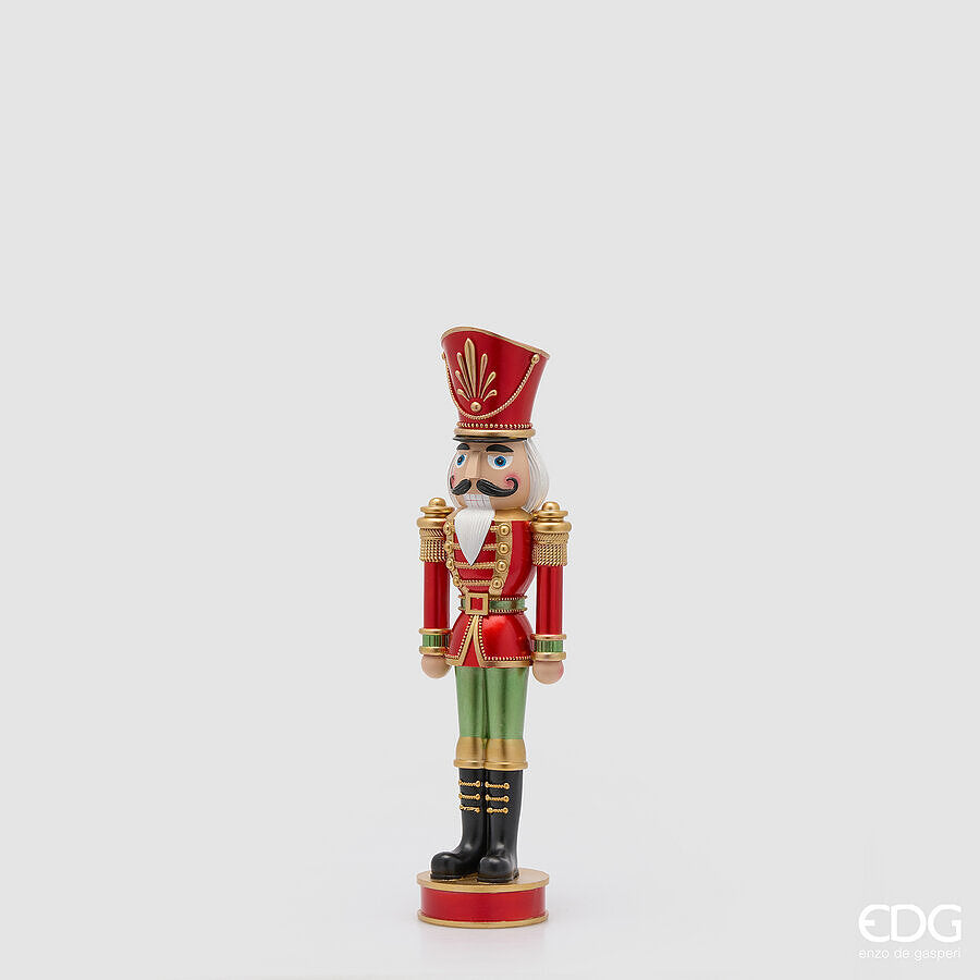 edg enzo de gasperi edg enzo de gasperi soldatino schiaccianoci natalizio h51 13 cm verde rosso decorazione di natale ean 8059824688682