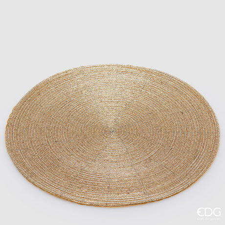 edg enzo de gasperi edg enzo de gasperi sottopiatto con perline rotondo natale d 36 cm gold ean 8059824596284