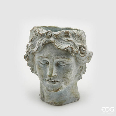 edg enzo de gasperi edg enzo de gasperi vaso cemento testa h 23 cm 20 x 19 cm cemento waterproof grigio chiaro ean 8059824960856