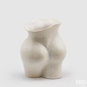 EDG Enzo De Gasperi Vase Chakra Booty H 26 Cm 22 x 16 Cm Céramique Blanc