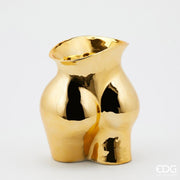 EDG Enzo De Gasperi Vase Chakra Booty H 26 cm 22 x 16 cm Céramique Or