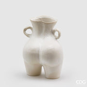 EDG Enzo De Gasperi Vase Chakra Booty H 27 Cm 20 x 16,5 Cm Céramique Blanc