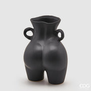 EDG Enzo De Gasperi Vase Chakra Booty H 27 Cm 20 x 16,5 Cm Céramique Noir