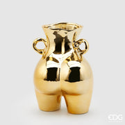 EDG Enzo De Gasperi Vase Chakra Booty H 27 Cm 20 x 16,5 Cm Céramique Or