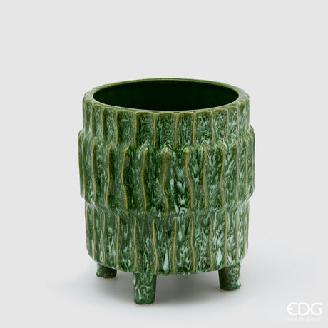 edg enzo de gasperi edg enzo de gasperi vaso chakra h 23 cm d 20 cm ceramica waterproof verde ean 8059824245007