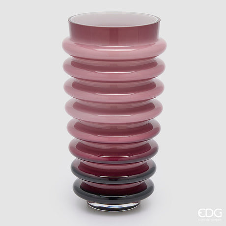 edg enzo de gasperi edg enzo de gasperi vaso dischi svasato vetro h 30 cm d 175 cm rosa antico ean 8059824609410