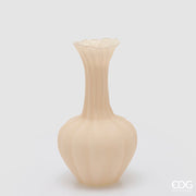 EDG Enzo De Gasperi Vase Flow Sinueux H 31 Cm D 17 Cm Étanche Verre Ivoire