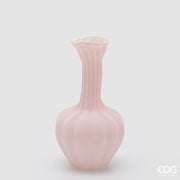 EDG Enzo De Gasperi Vase Flow Sinueux H 31 Cm D 17 Cm Étanche Verre Satiné Rose