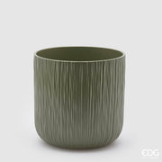 EDG Enzo De Gasperi Vase Gen Sauge Céramique Relief 20 cm