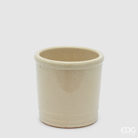 edg enzo de gasperi edg enzo de gasperi vaso glaze cilindro h 18 cm d 18 cm ceramica waterproof colore avorio ean 8059824377043