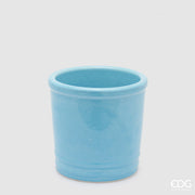 EDG Enzo De Gasperi Vase Glaze Cylindre Bleu clair Céramique 18 cm