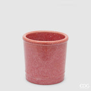 EDG Enzo De Gasperi Vase Glaze Cylindre Corail Céramique 18 cm
