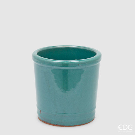 edg enzo de gasperi edg enzo de gasperi vaso glaze cilindro h 18 cm d 18 cm ceramica waterproof colore salvia ean 8059824374851