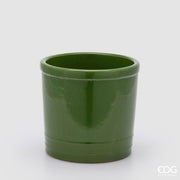 EDG Enzo De Gasperi Vase Glaze Cylindre Vert Céramique 23 cm