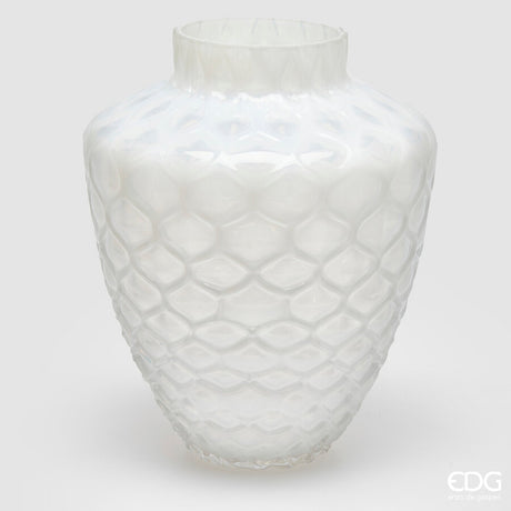 edg enzo de gasperi edg enzo de gasperi vaso honeycomb nido dape h 30 cm d 245 cm vetro waterproof bianco ean 8059824609625