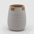 edg enzo de gasperi edg enzo de gasperi vaso in terracotta con corde h 29 cm d 23 cm grigio vaso decorativo naturale design moderno ean 8059824127617