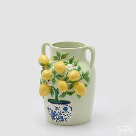 edg enzo de gasperi edg enzo de gasperi vaso limoni anfora h 26 cm d 20 cm mix giallo ean 8059824624864