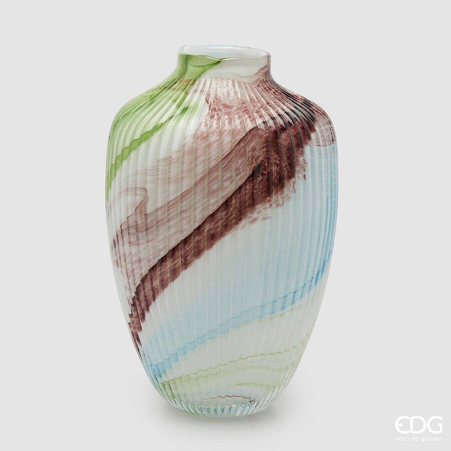 edg enzo de gasperi edg enzo de gasperi vaso macula anfora h 36 cm d 25 cm waterproof vetro mix verde ean 8059824618894