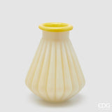 edg enzo de gasperi edg enzo de gasperi vaso righe con bordo h 28 cm d 23 cm waterproof vetro giallo ean 8059824619174