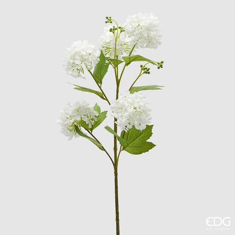 edg enzo de gasperi edg enzo de gasperi viburno ramo x5 con foglie pianta artificiale h 80 cm d 10 cm bianco ean 8059824474537