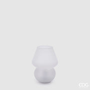 Lampe de table EDG Enzo De Gasperi Aura, abat-jour USB, H 15 cm, P 12 cm, blanc