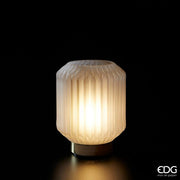 Lampe EDG Enzo De Gasperi Bright avec socle H 17 cm P 13 cm Gris clair