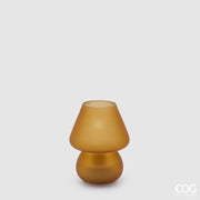 Lampe de table EDG Enzo De Gasperi Aura, abat-jour USB, h 15 cm, p 12 cm, ambre