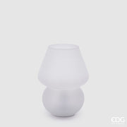 Lampe de table EDG Enzo De Gasperi Aura, abat-jour USB, H 20 cm, P 15 cm, blanc