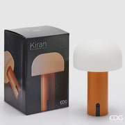 Lampe de table champignon EDG Enzo De Gasperi Kiran USB H 22 cm P 15 cm Orange