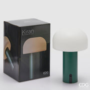 Lampe de table champignon EDG Enzo De Gasperi Kiran USB H 22 cm P 15 cm Vert
