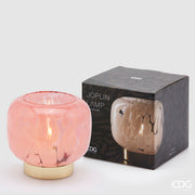 Lampe EDG Enzo De Gasperi Joplin H 14 cm P 15,5 cm Rose