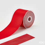 Ruban de Noël classique EDG Enzo De Gasperi 60 mm 10 m 2 - Face rouge