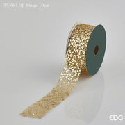 Ruban de Noël EDG Enzo De Gasperi Mix Glitter H 40 mm 10 mt Or