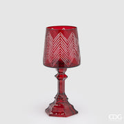 Bougeoir EDG Enzo De Gasperi, abat-jour H 30 cm P 13 cm Rouge