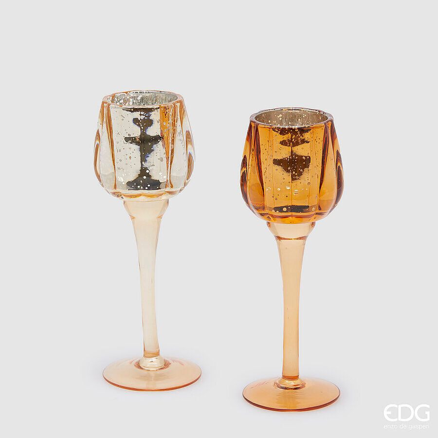 edg enzo de gasperi portacandela calice natale h 22 cm d 8 cm amber 1 pz ean 8059824408655