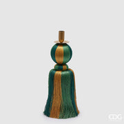 Bougeoir à pampilles de Noël EDG Enzo De Gasperi H 35 cm Vert Or