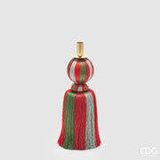 Bougeoir à pampilles de Noël EDG Enzo De Gasperi H 35 cm Vert Rouge