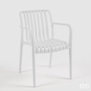 EDG Enzo De Gasperi Chaise Rayures Blanches Polypropylène